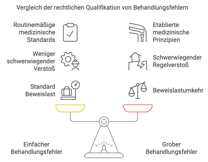 Einfacher vs grober Behandlungsfehler